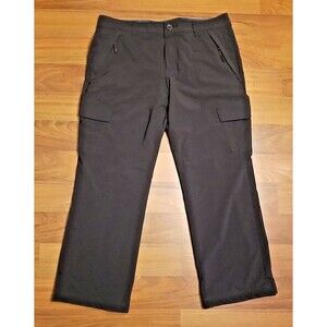 Eddie Bauer Fleece Lined Pants Womens 14 Gray Hiking Cargo